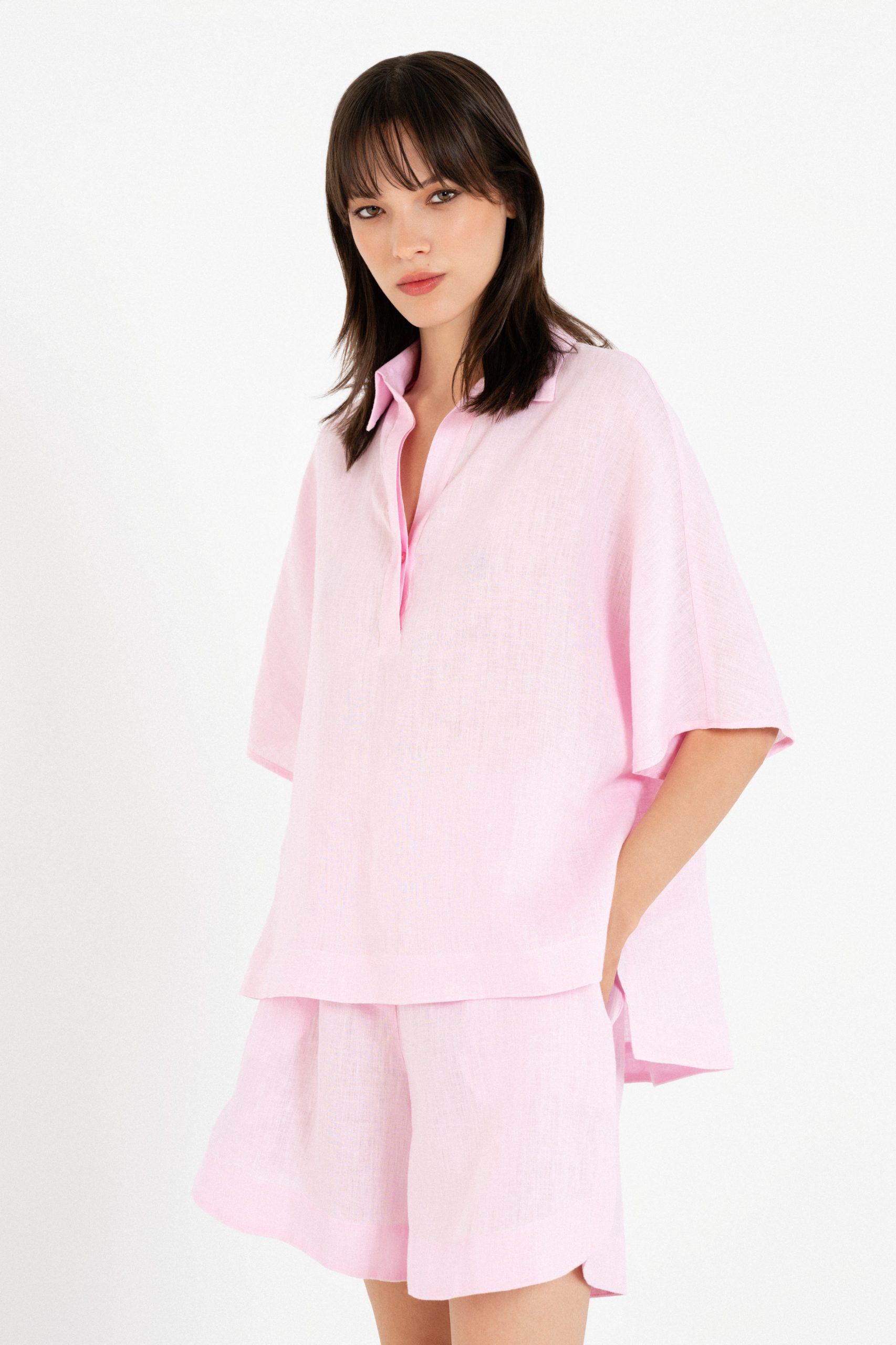 PHILOSOPHY LINEN OVERSIZED BLOUSE