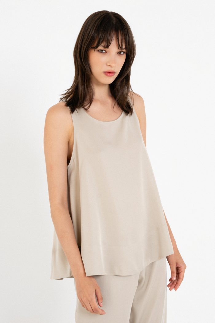 PHILOSOPHY LYOCELL HALTER NECK BLOUSE