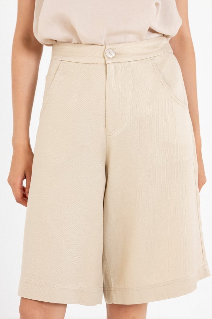 PHILOSOPHY TWILL LINEN SHORTS