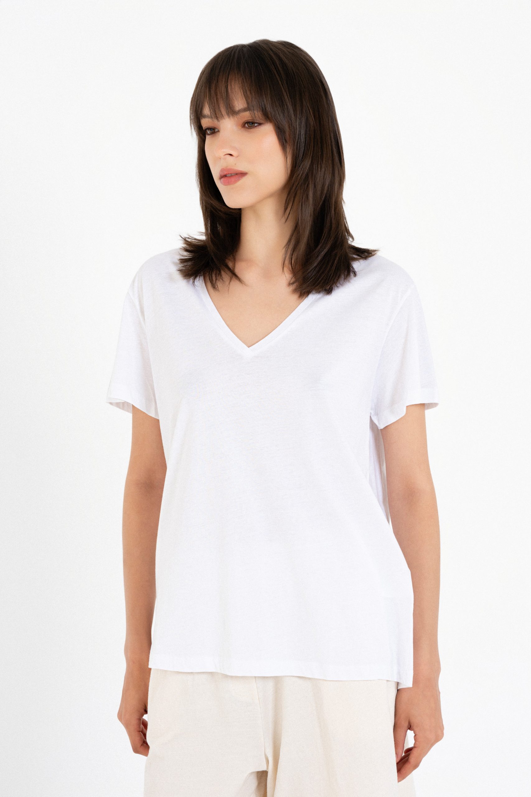PHILOSOPHY ORGANIC COTTON V NECK T-SHIRT