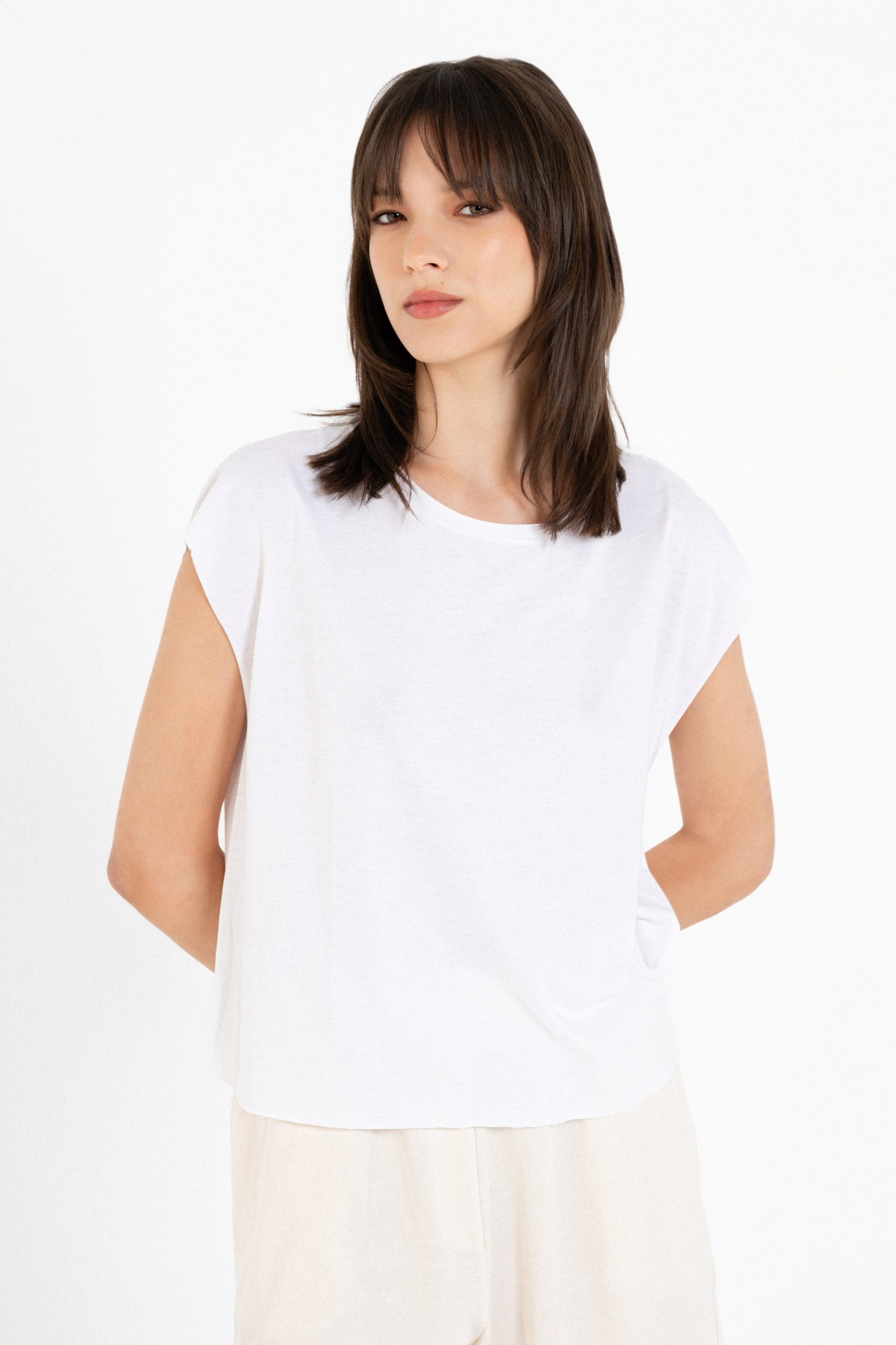 PHILOSOPHY ORGANIC JERSEY CROPPED TOP