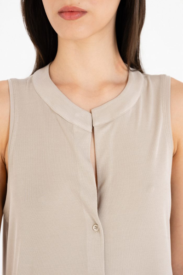 PHILOSOPHY RIB HALTER NECK DRESS 