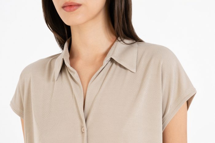 PHILOSOPHY  RIB CROPPED SHIRT