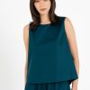 PHILOSOPHY POPLIN CROPPED TOP