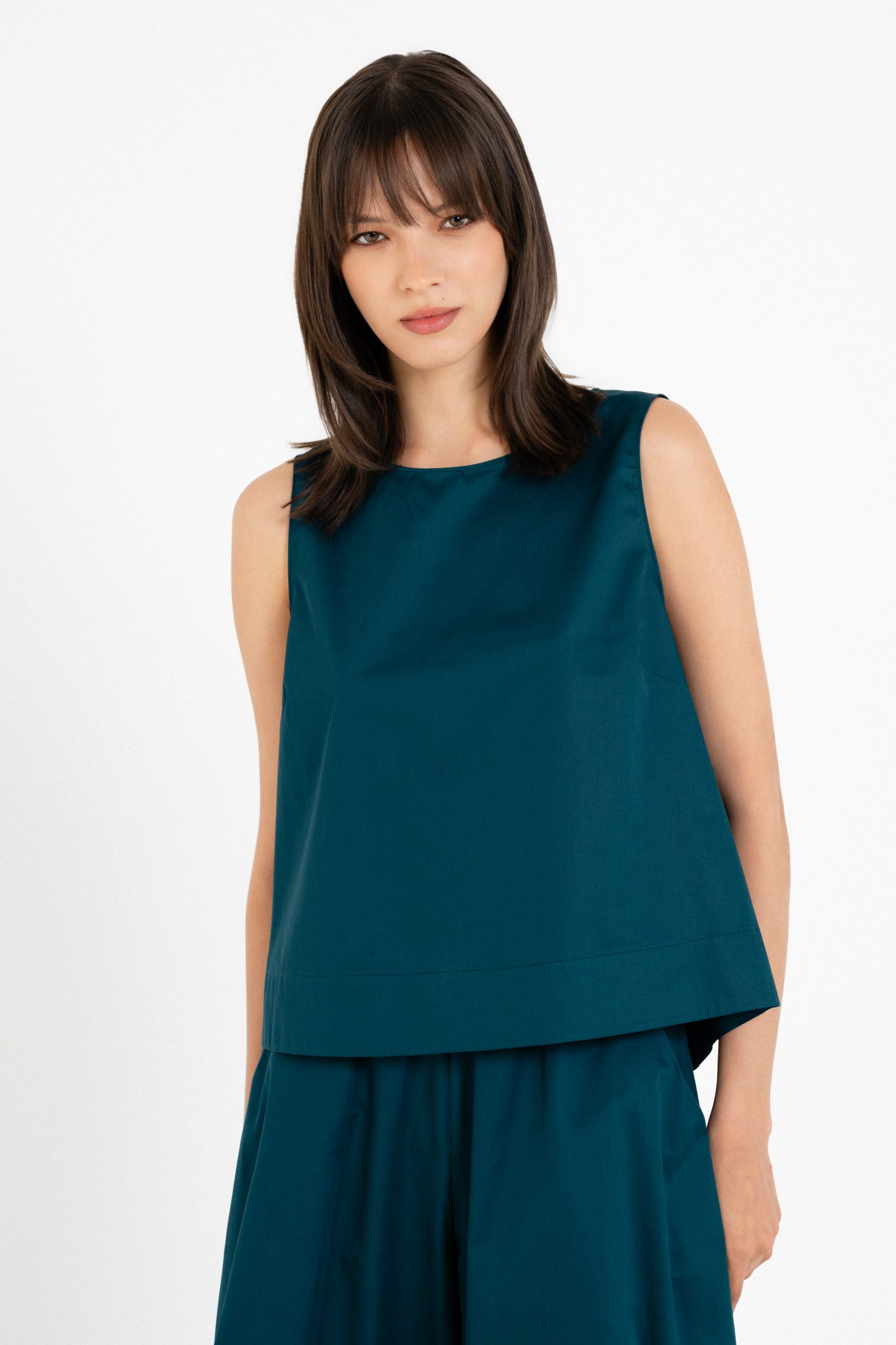 PHILOSOPHY POPLIN CROPPED TOP