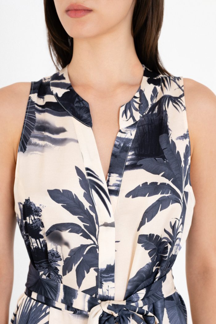 PHILOSOPHY SATIN PRINT JUMPSUIT