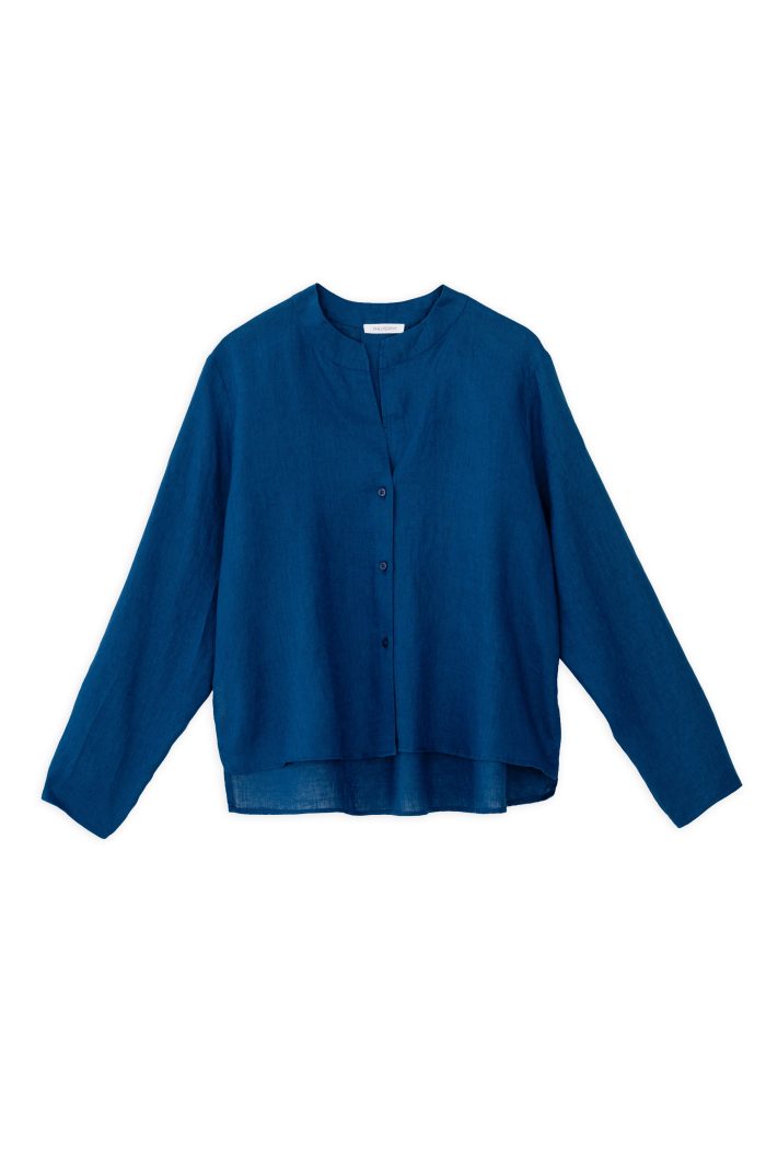 PHILOSOPHY LINEN CROPPED SHIRT