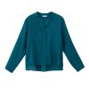 PHILOSOPHY LINEN CROPPED SHIRT