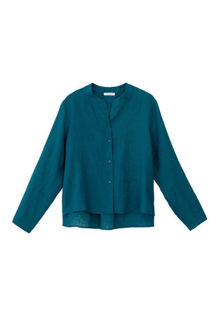 PHILOSOPHY LINEN CROPPED SHIRT