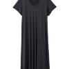 PHILOSOPHY BASIC CUPRO SHORT SLEEVE DRESS