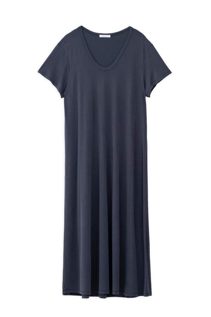 PHILOSOPHY BASIC CUPRO SHORT SLEEVE DRESS