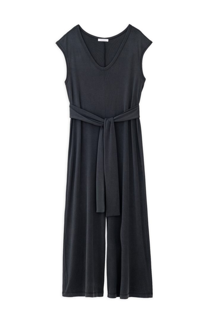 PHILOSOPHY RIB V NECK JUMPSUIT