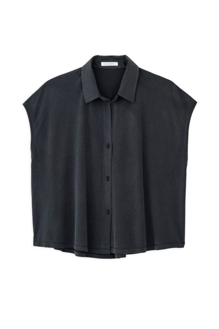 PHILOSOPHY  RIB CROPPED SHIRT