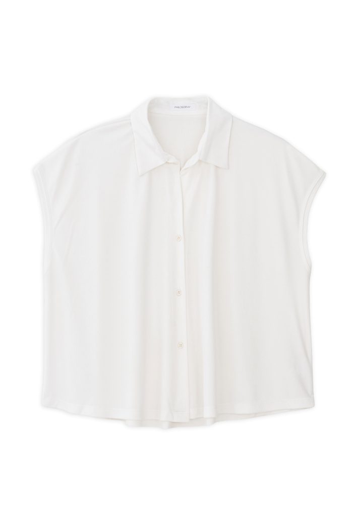 PHILOSOPHY  RIB CROPPED SHIRT
