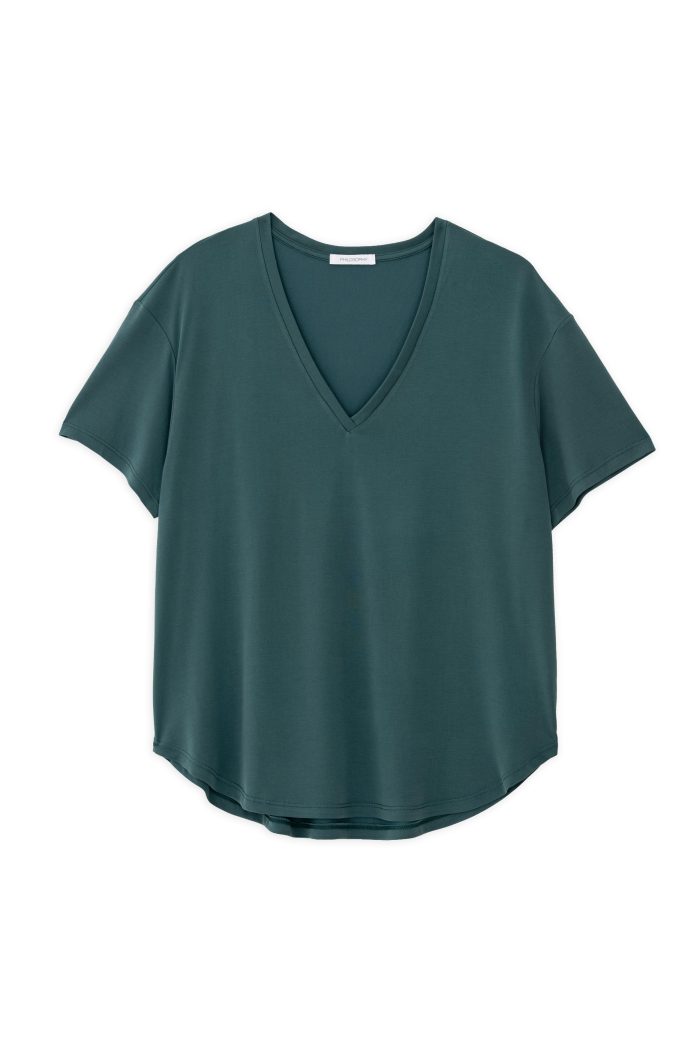PHILOSOPHY BASIC CUPRO V NECK TOP