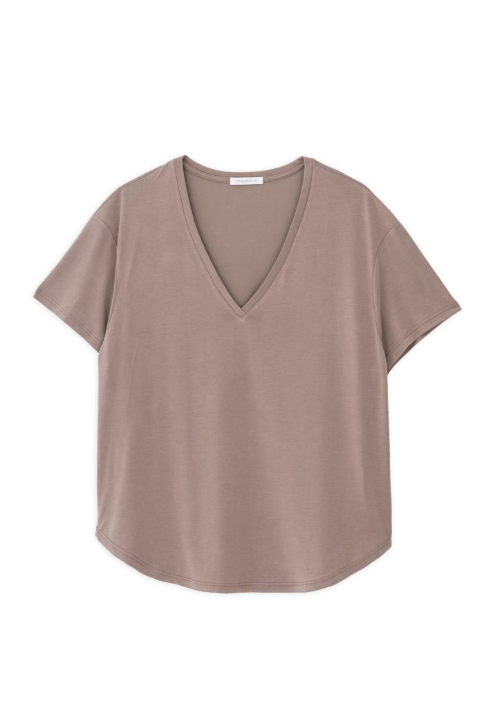 PHILOSOPHY BASIC CUPRO V NECK TOP