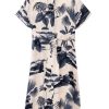 PHILOSOPHY SATIN PRINT SHIRTDRESS