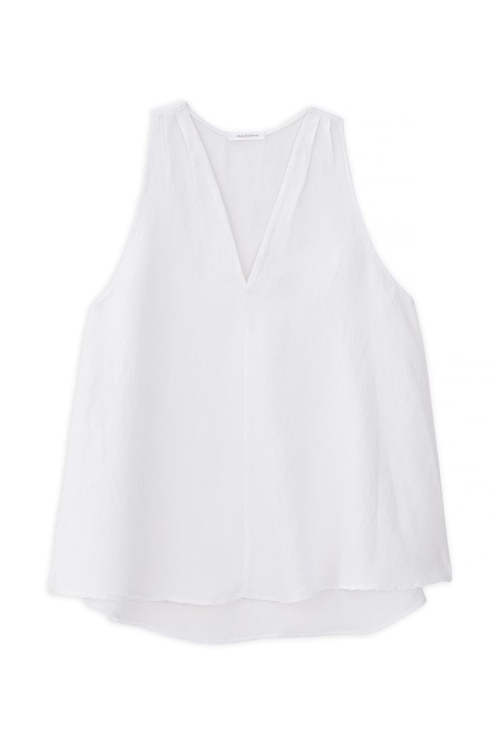 PHILOSOPHY GAUZE V NECK TOP 