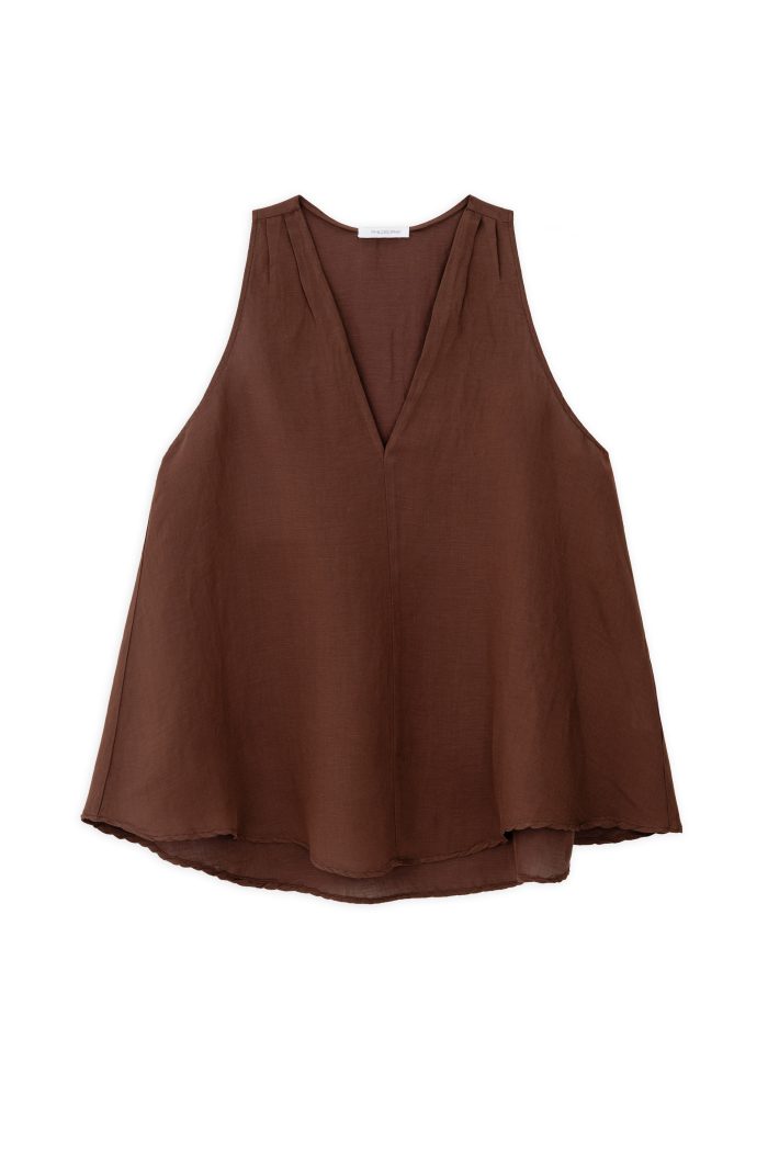 PHILOSOPHY GAUZE V NECK TOP 