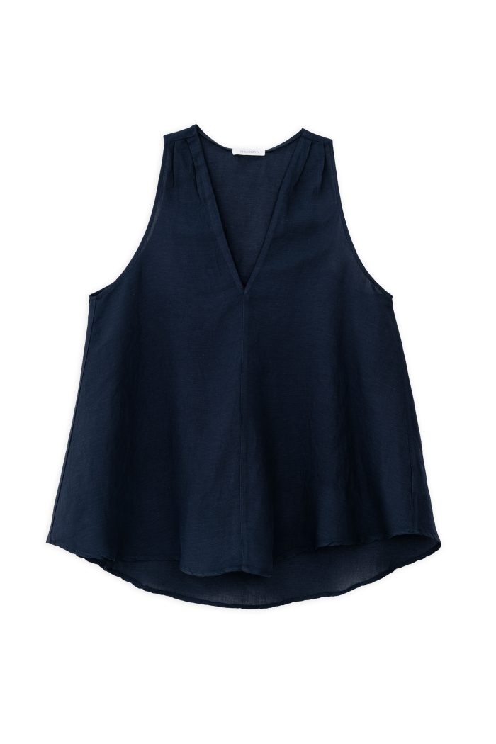 PHILOSOPHY GAUZE V NECK TOP 