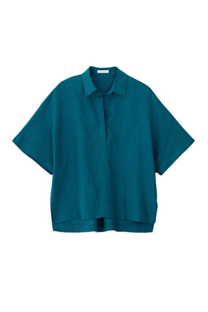 PHILOSOPHY LINEN CROPPED SHIRT