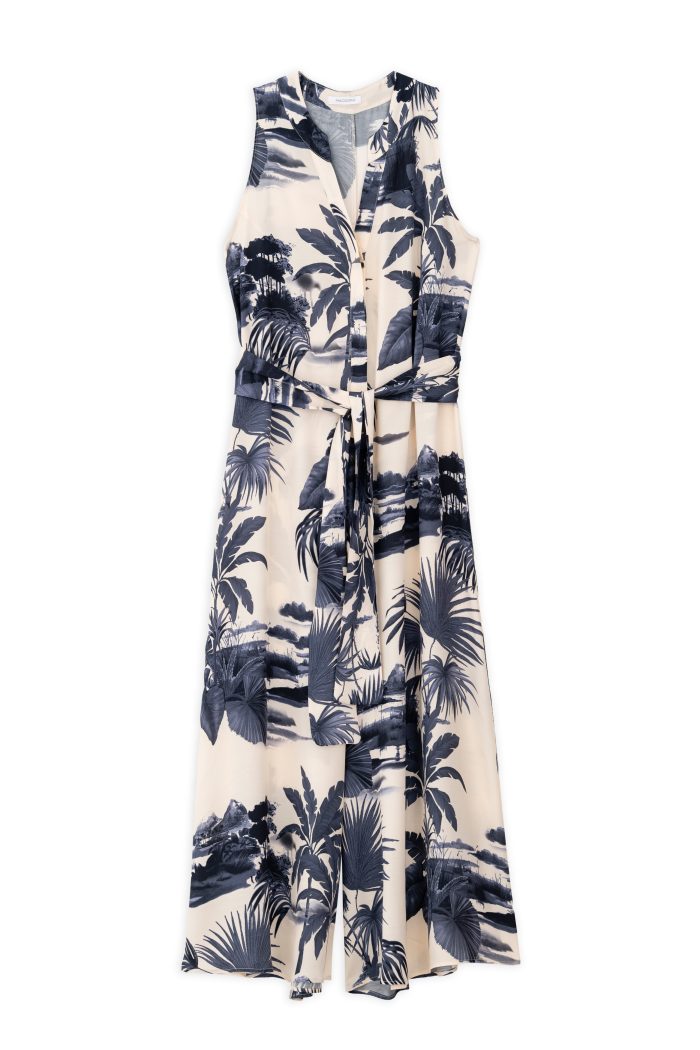 PHILOSOPHY SATIN PRINT JUMPSUIT