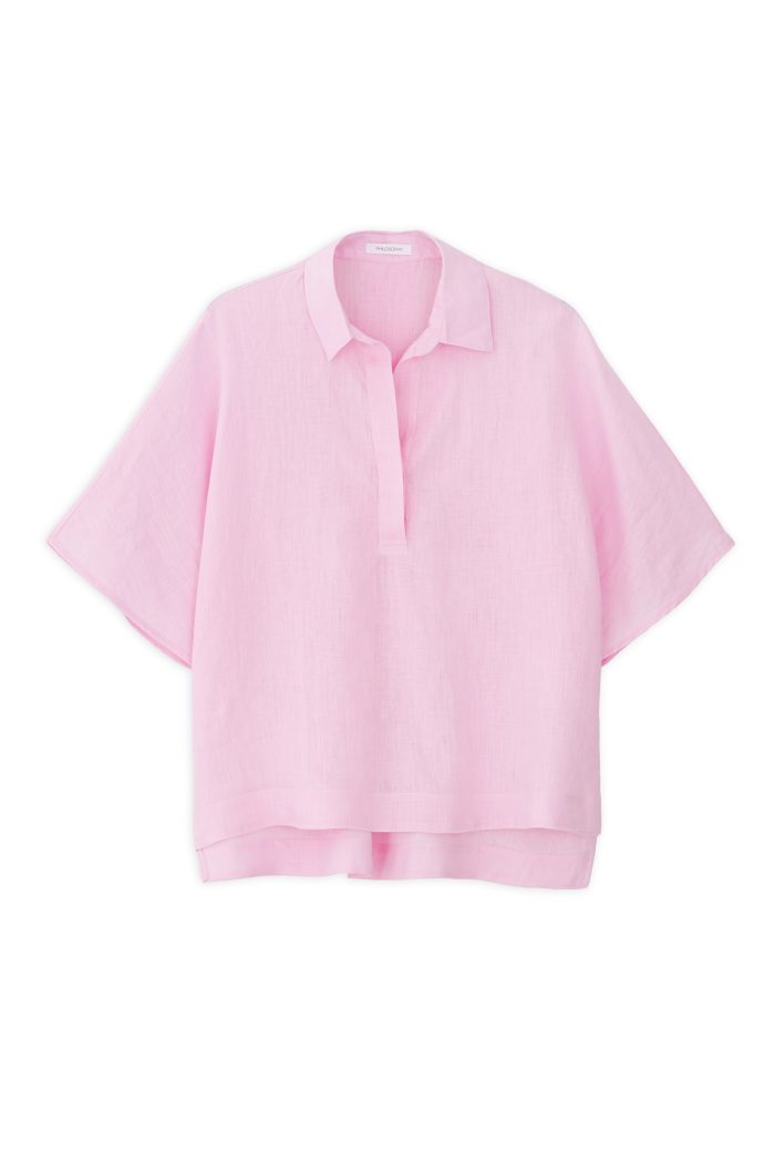 PHILOSOPHY LINEN CROPPED SHIRT