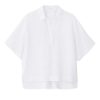 PHILOSOPHY LINEN CROPPED SHIRT