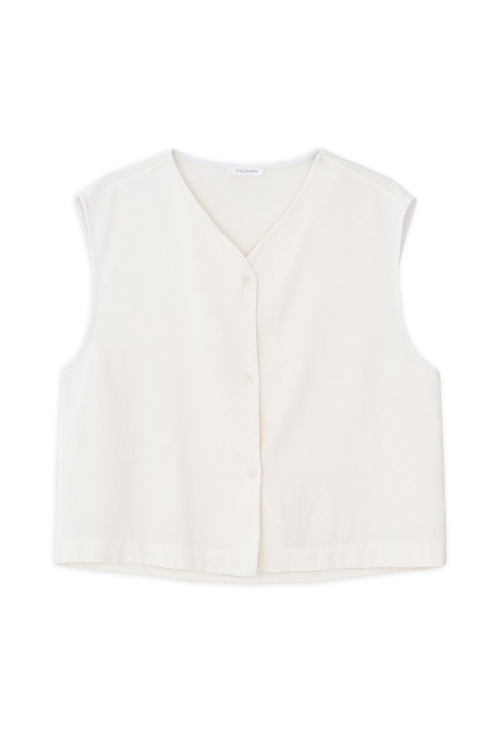 PHILOSOPHY TWILL LINEN VEST 