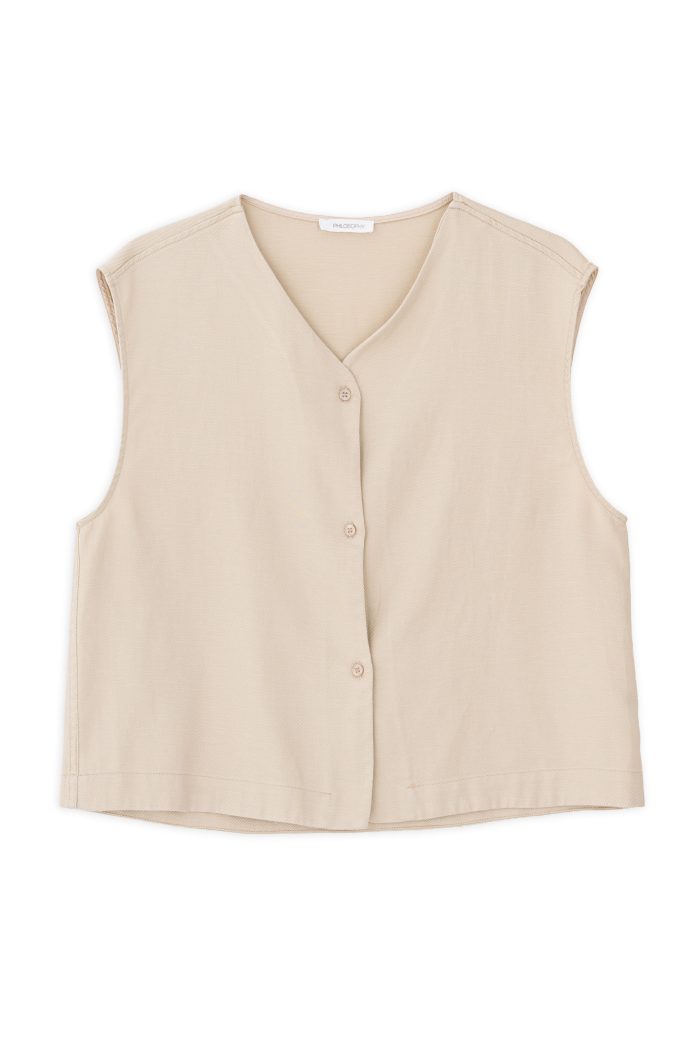 PHILOSOPHY TWILL LINEN VEST 