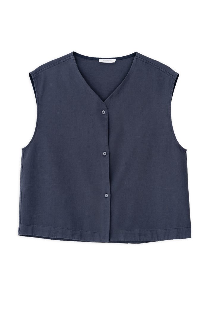 PHILOSOPHY TWILL LINEN VEST 