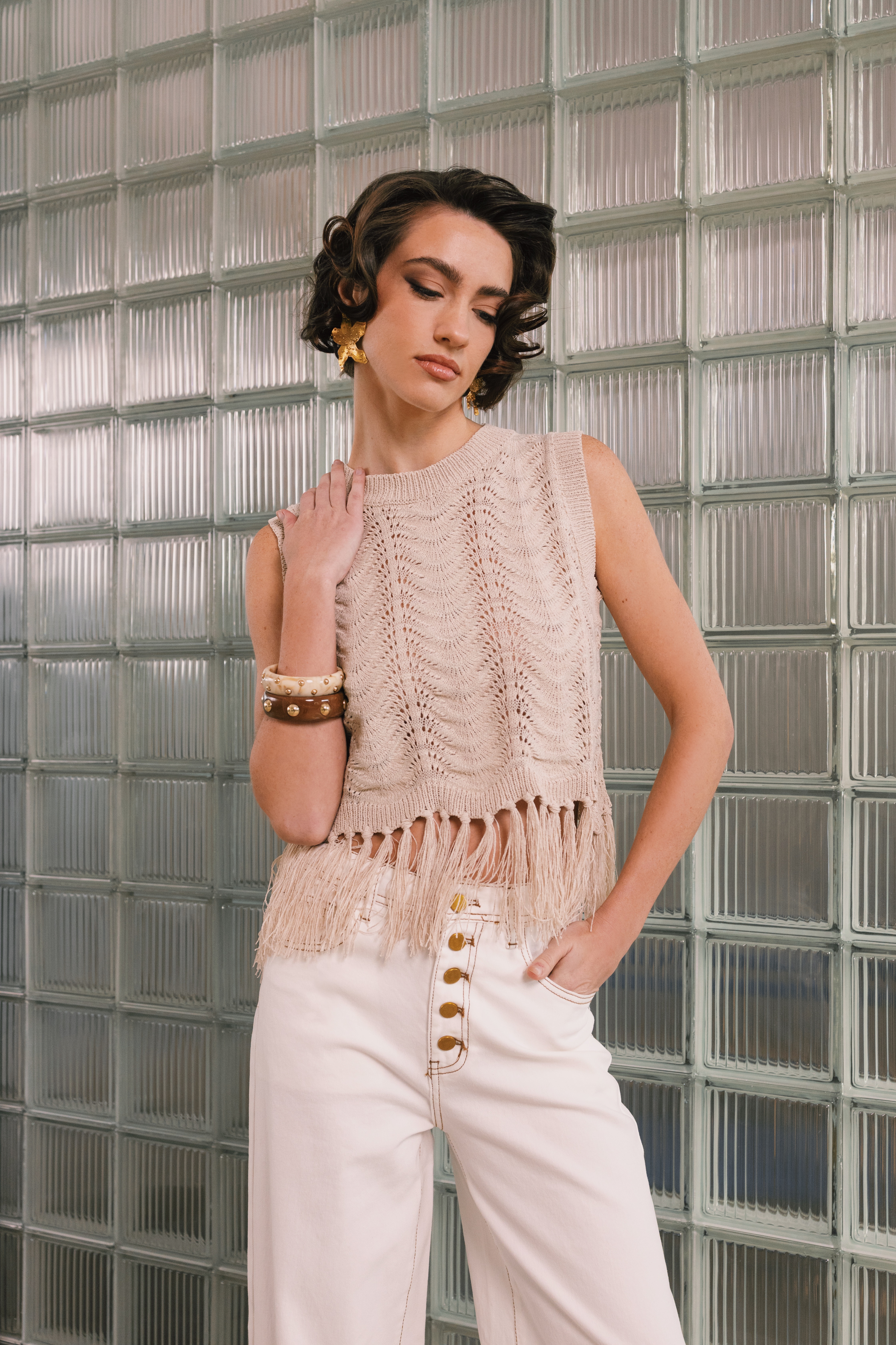 CACHE CACHE CROP  TOP KNIT