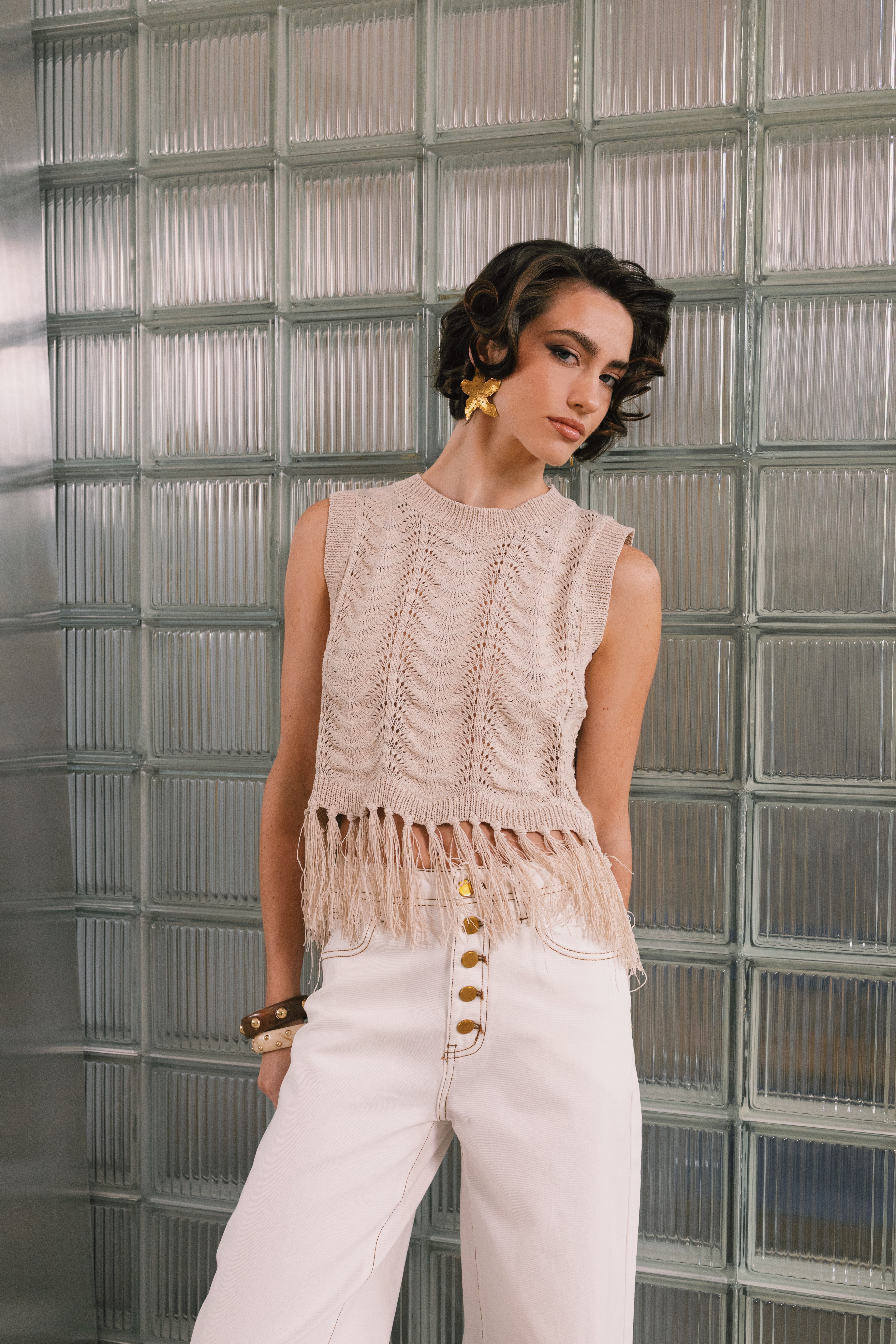 CACHE CACHE CROP  TOP KNIT