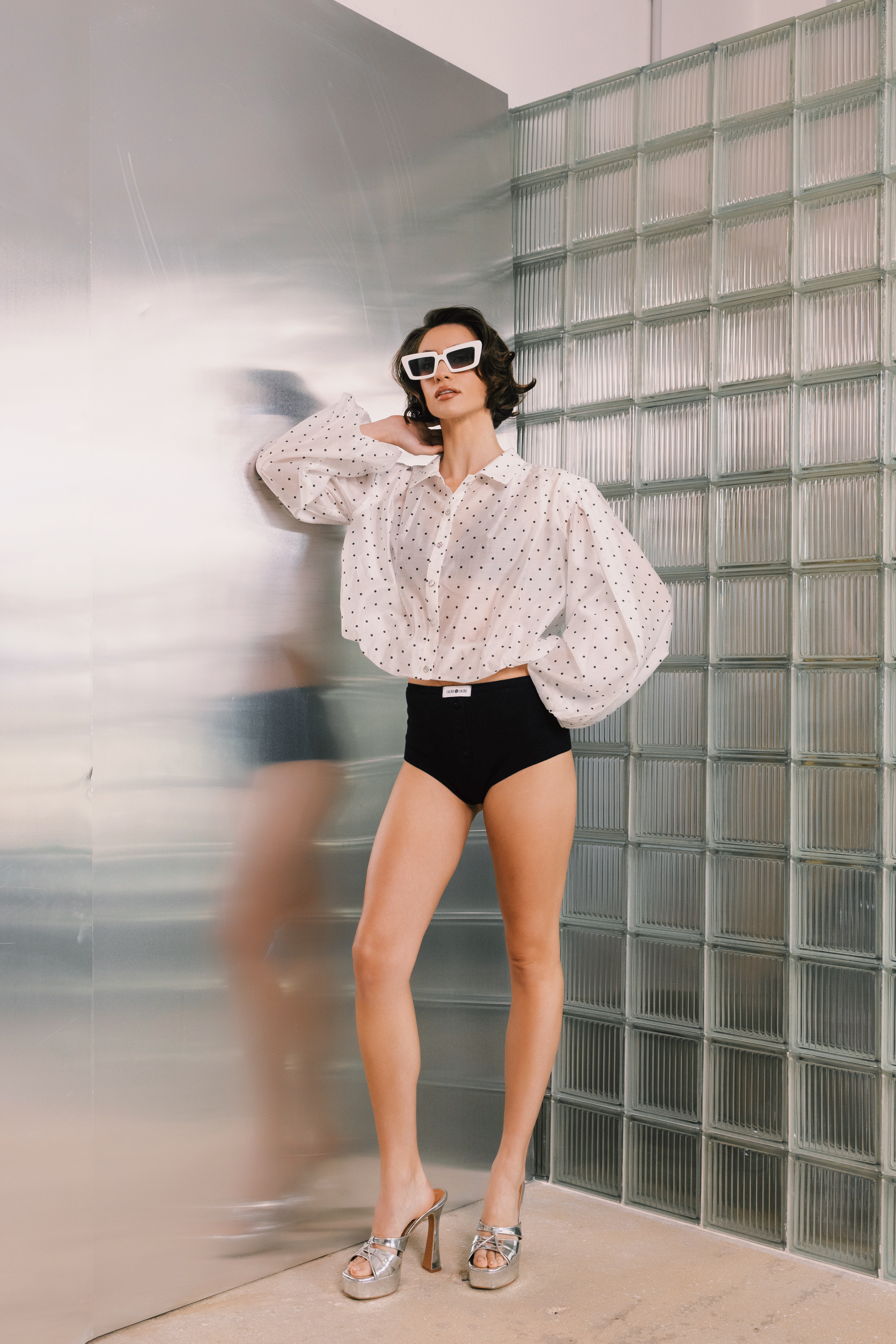 CACHE CACHE CROP SHIRT DOT