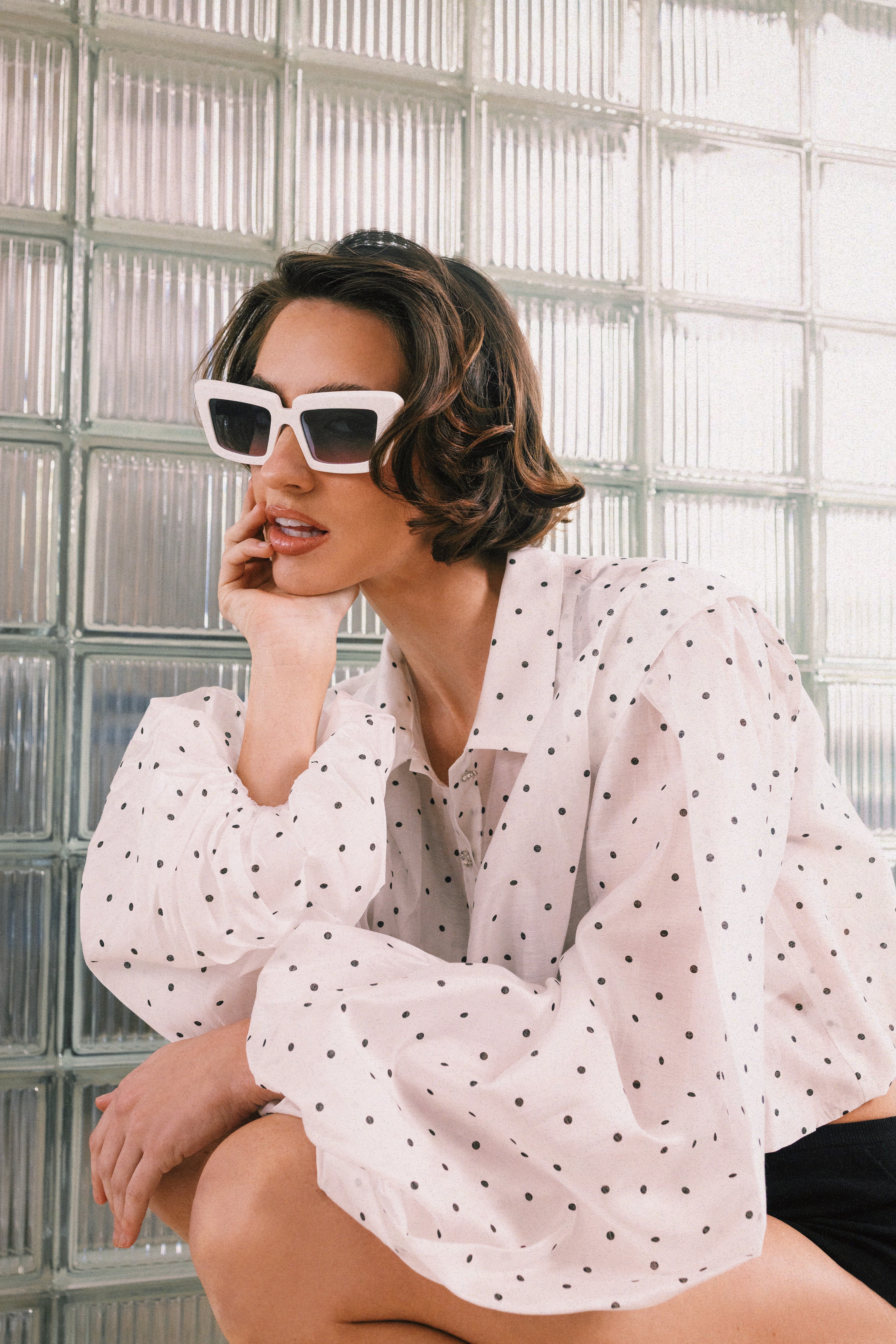 CACHE CACHE CROP SHIRT DOT