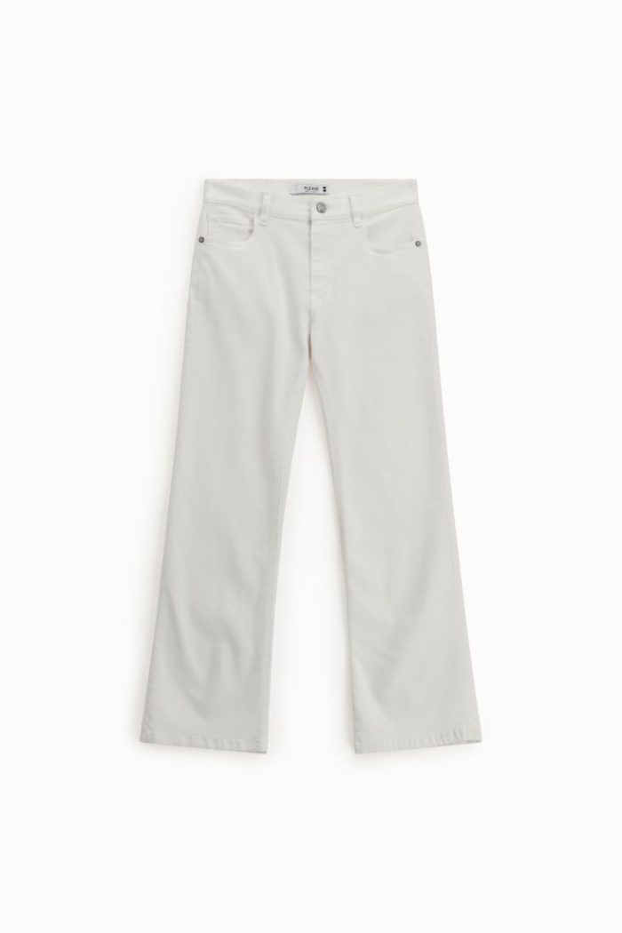 PLEASE HIGH-RISE FIVE-POCKET FLARE TROUSERS