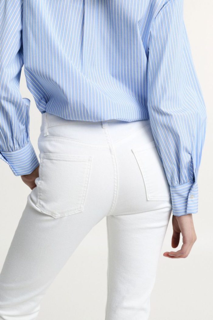 PLEASE HIGH-RISE FIVE-POCKET FLARE TROUSERS