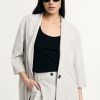 PLEASE STRIPED BLAZER WITH THREE-QUARTER SLEEVES