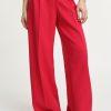 PLEASE HIGH-WAISTED PALAZZO PANTS WITH PLAEATS