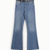 01670_P3NPDFDERH_F PLEASE BOOT-CUT JEANS WITH FRAYED HEM AND BELT