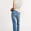 01670_P3NPDFDERH_IR PLEASE BOOT-CUT JEANS WITH FRAYED HEM AND BELT