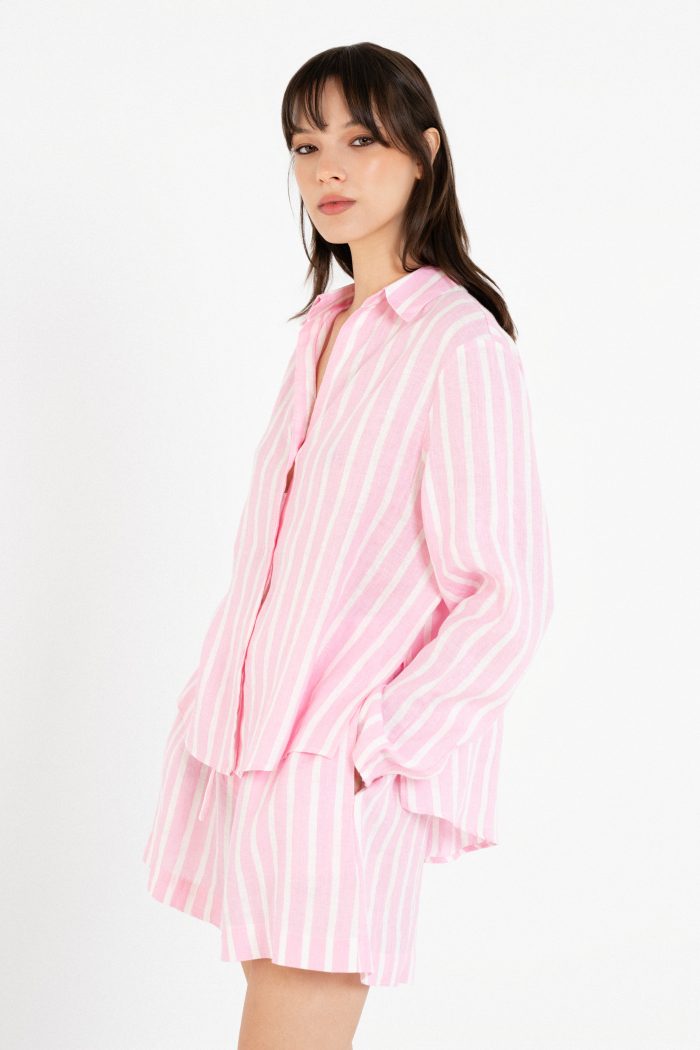 PHILOSOPHY LINEN STRIPES SHIRT