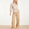 SMASHED LEMON BLOUSE WITH PAISLEY EMBROIDERY AND RUFFLES