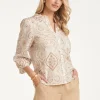 SMASHED LEMON BLOUSE WITH PAISLEY EMBROIDERY AND RUFFLES