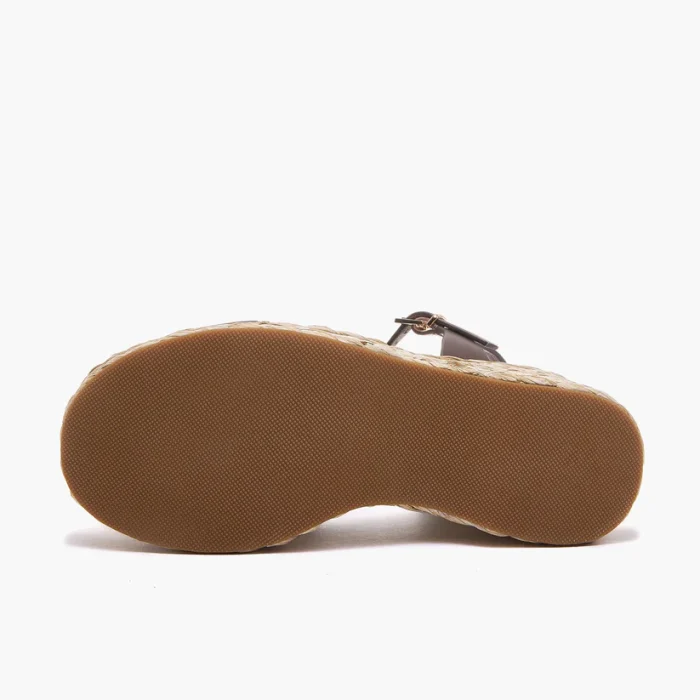 EMANUELLE VEE   YUMI HIGH COWHITE WEDGE SANDAL