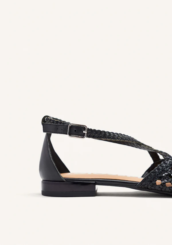 GIOSEPPO BRAIDED LEATHER BALLET FLATS LESKOVIC