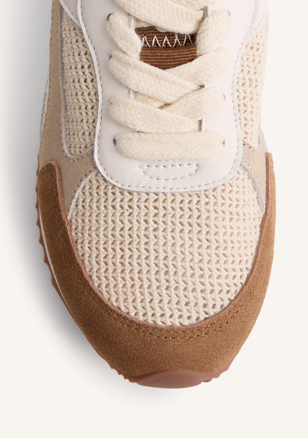 78054_BEIG_03 GIOSEPPO LEATHER AND CROCHET SNEAKERS BUSIA