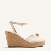 GIOSEPPO JEWEL LEATHER WEDGE SANDALS SOUDAN