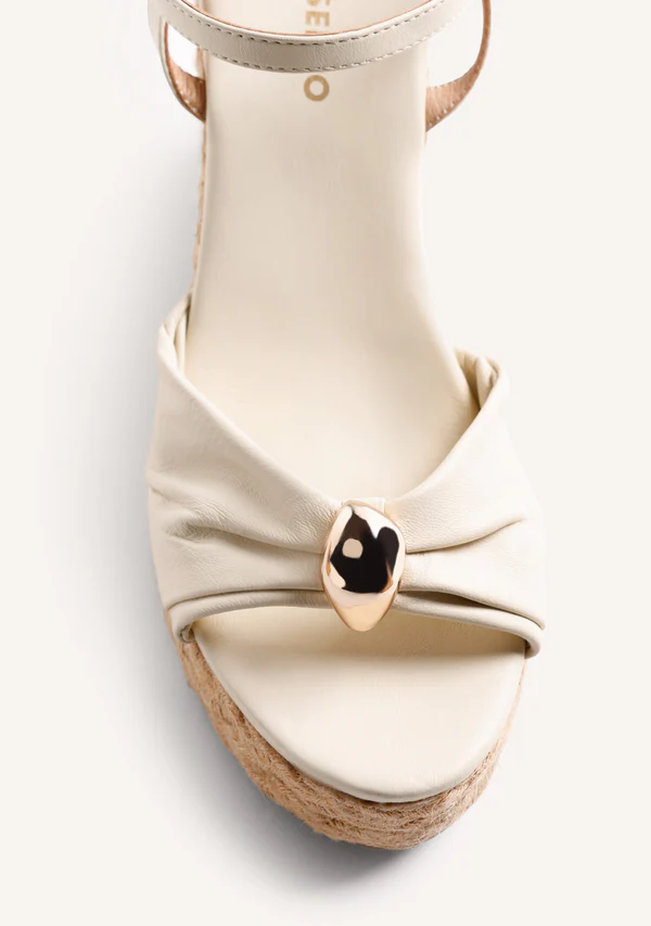 GIOSEPPO JEWEL LEATHER WEDGE SANDALS SOUDAN