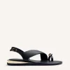 GIOSEPPO RING LEATHER SANDALS STONY